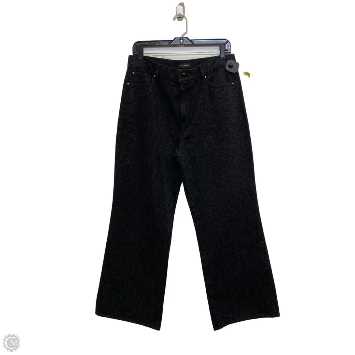 Jeans Wide Leg By Ann Taylor In Black Denim, Size: 10p