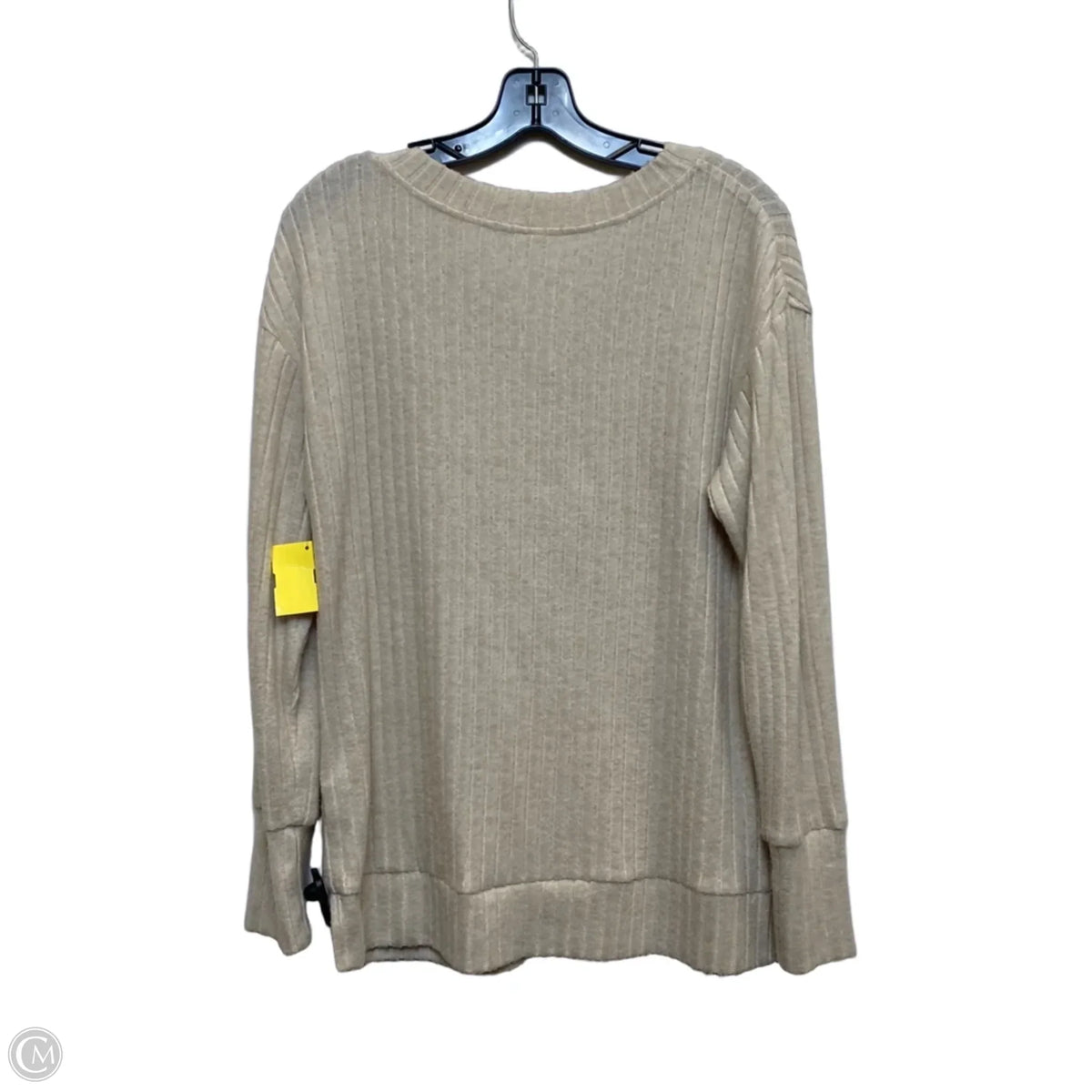 Top Long Sleeve By Cmf In Tan, Size: M