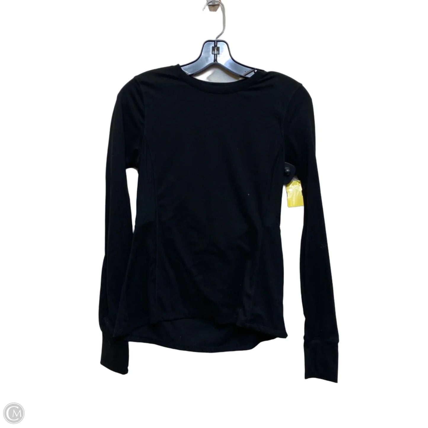 Athletic Top Long Sleeve Crewneck By Spyder In Black, Size: S
