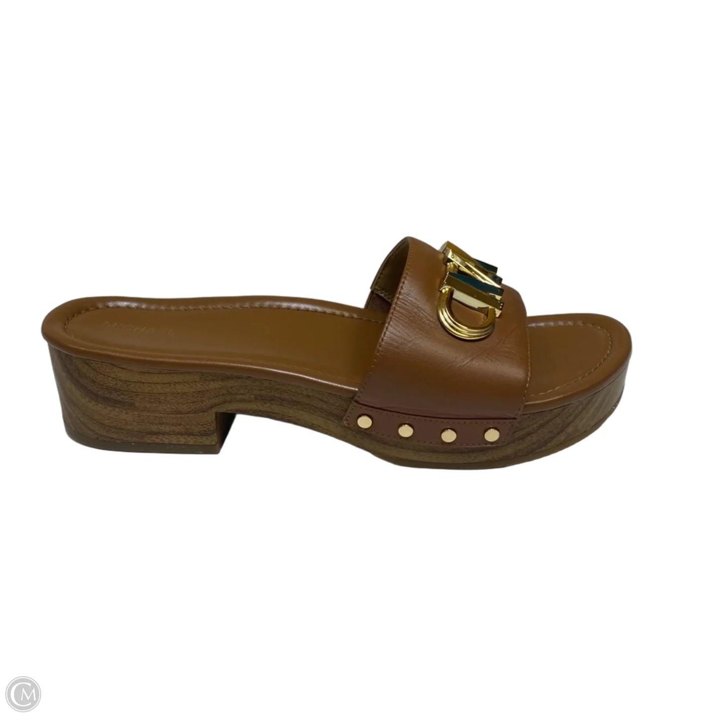 Sandals Heels Block By Michael By Michael Kors In Brown, Size: 9