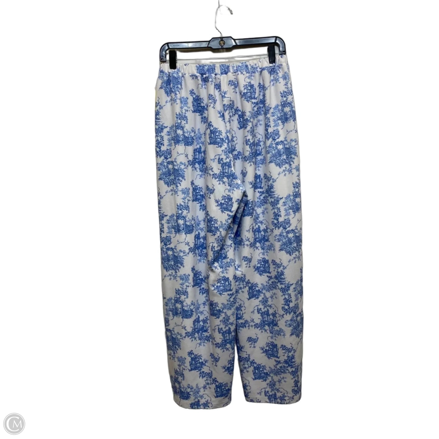 Pants Wide Leg By Shein In Blue & White, Size: 8