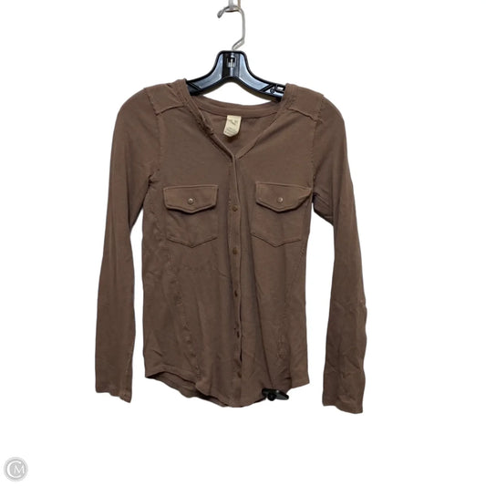 Top Long Sleeve By We The Free In Brown, Size: S