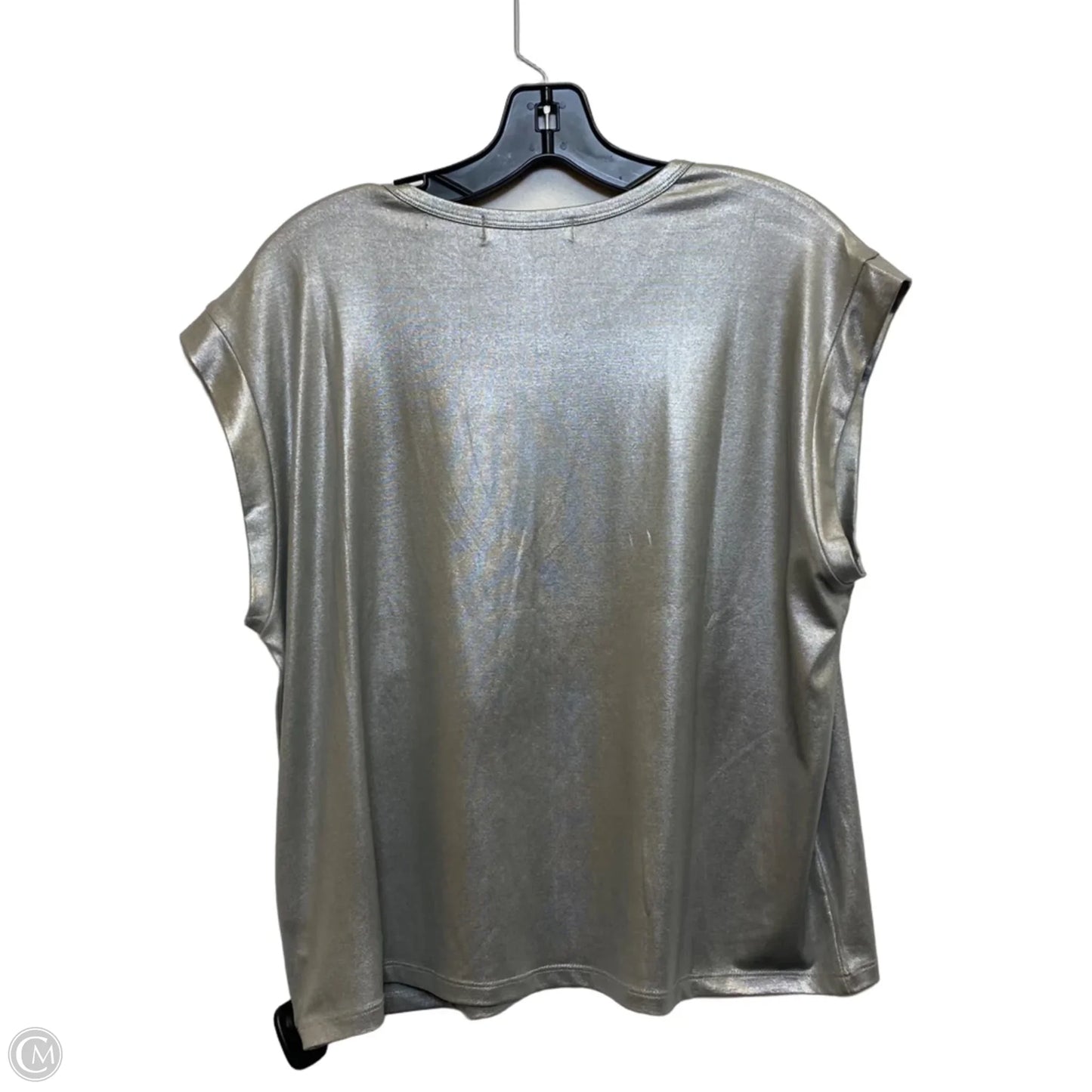 Top Sleeveless Designer By Rebecca Minkoff In Silver, Size: L