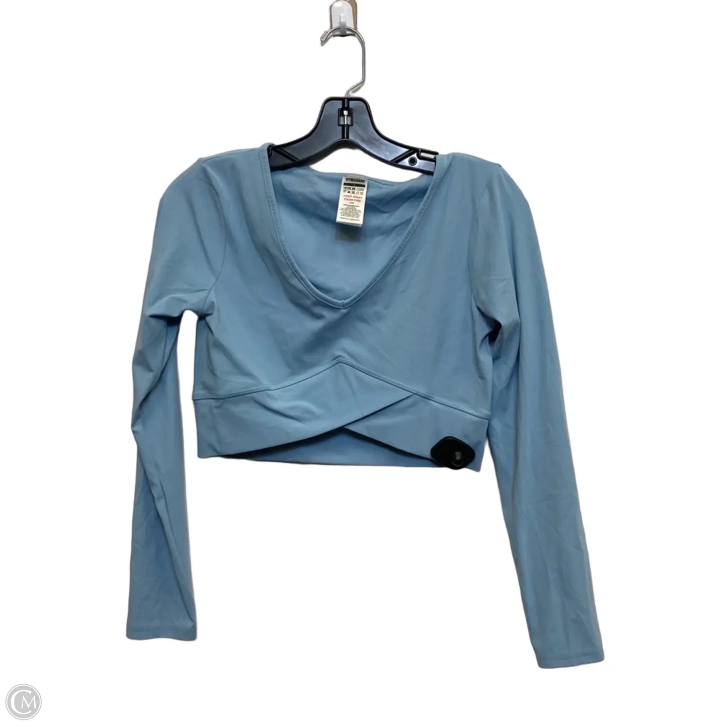 Athletic Top Long Sleeve Crewneck By Gym Shark In Blue, Size: S
