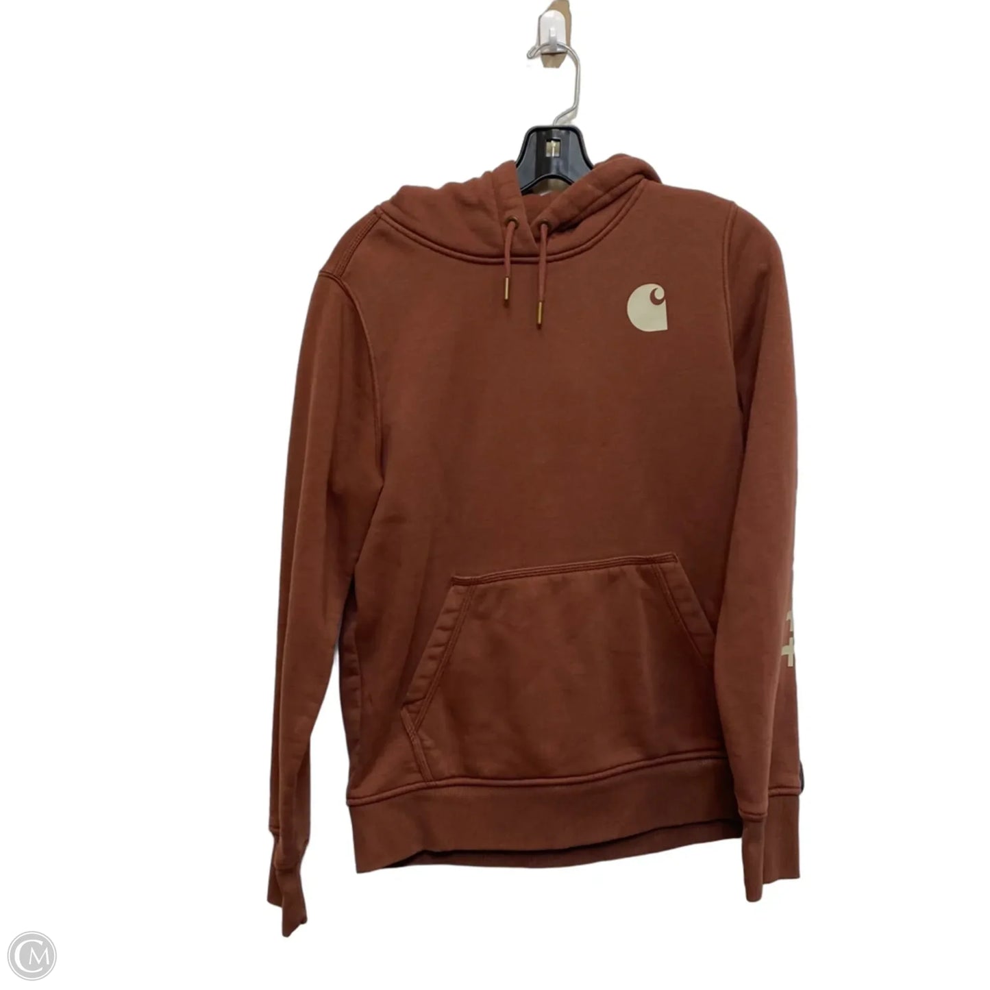 Sweatshirt Hoodie By Carhartt In Brown, Size: S