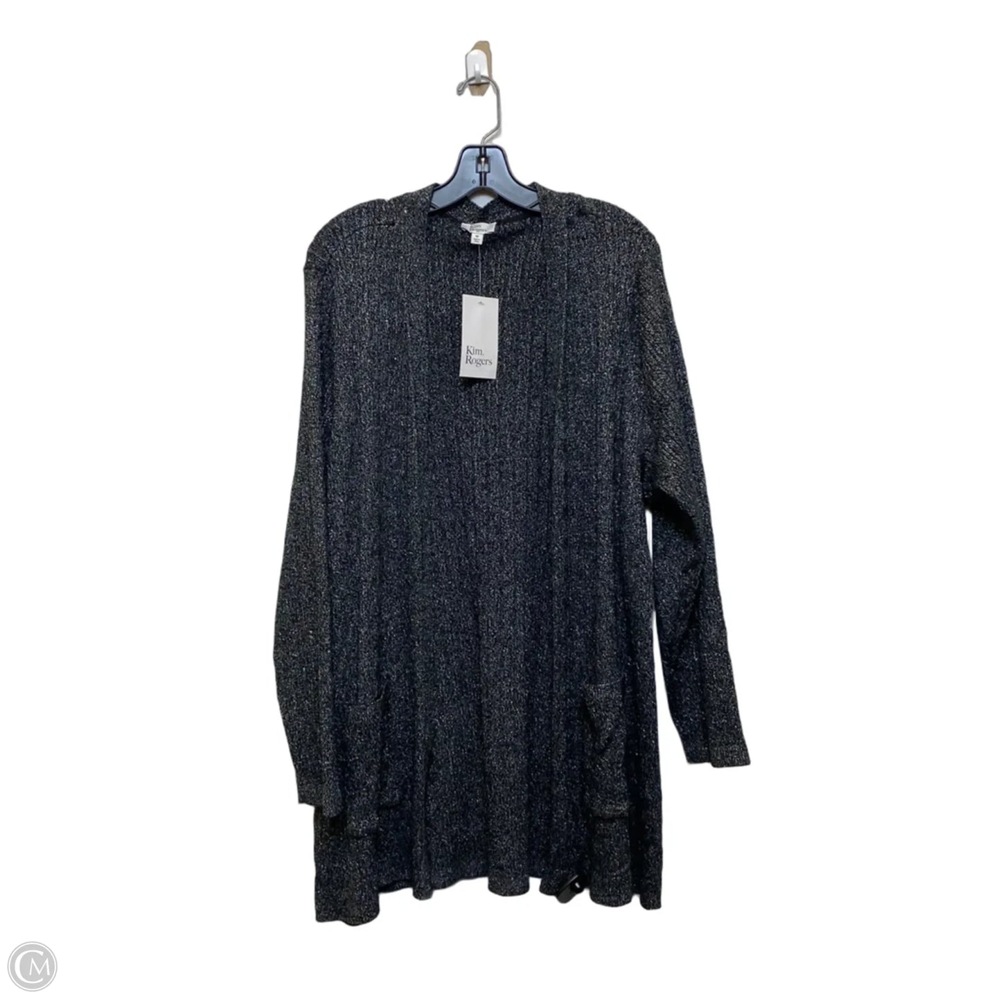 Sweater Cardigan By Kim Rogers In Black, Size: 3x