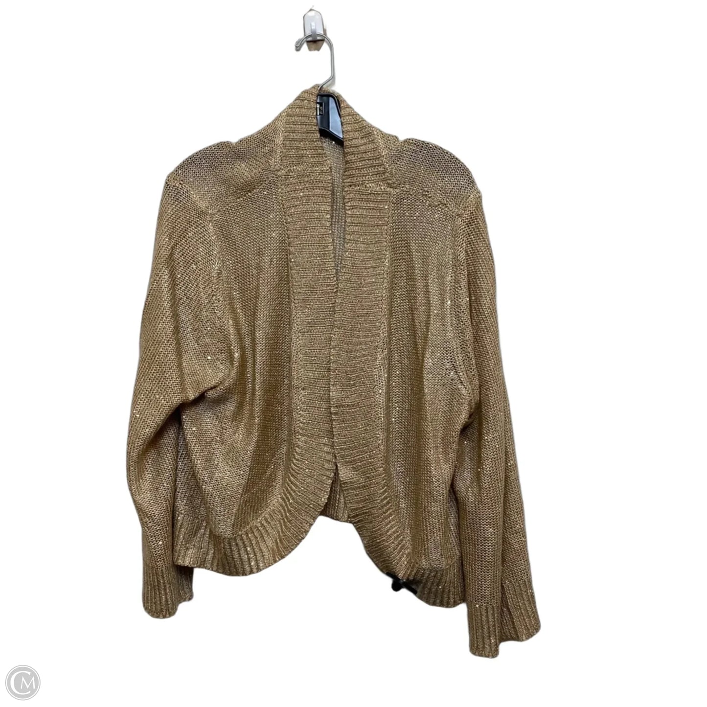 Cardigan By Chris Mclaughlin In Tan, Size: 3x