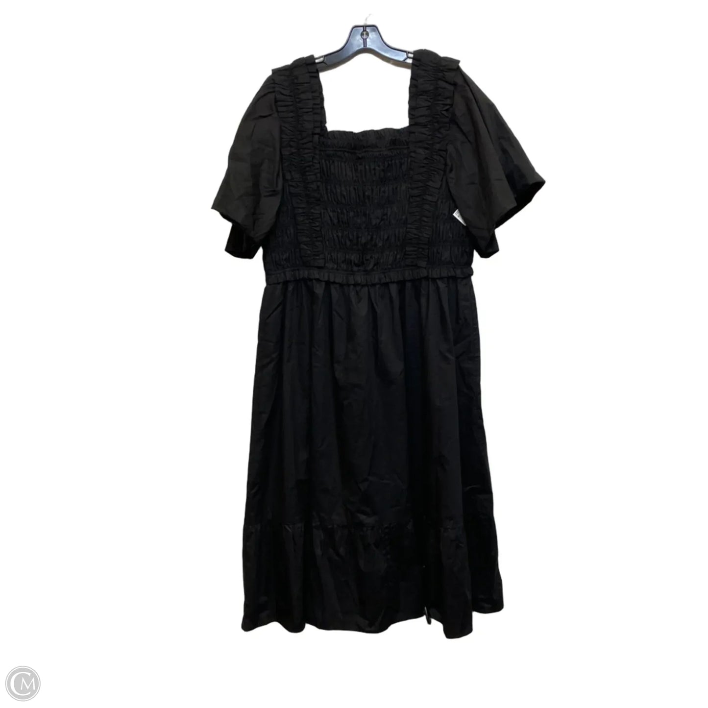 Dress Casual Midi By English Factory In Black, Size: 2x