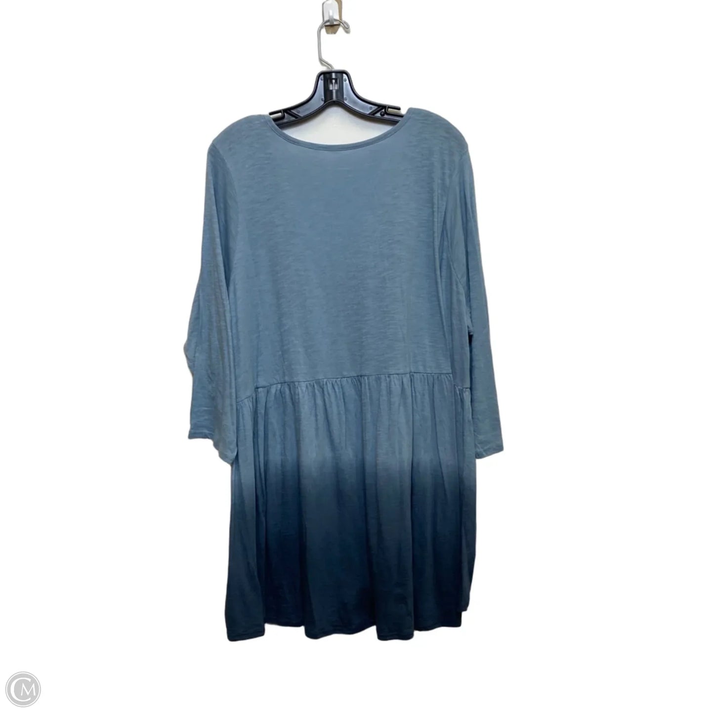 Top 3/4 Sleeve By Wonderly In Blue, Size: 3x