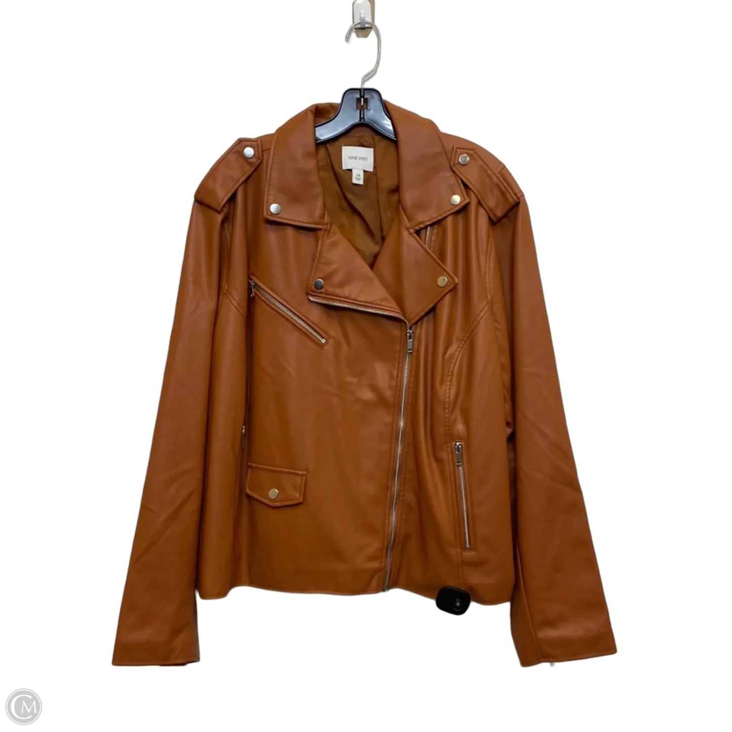 Jacket Moto By Nine West In Brown, Size: 3x