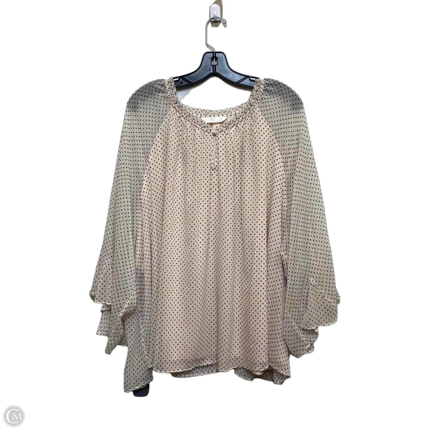 Top Long Sleeve By Lc Lauren Conrad In Black & Pink, Size: 3x