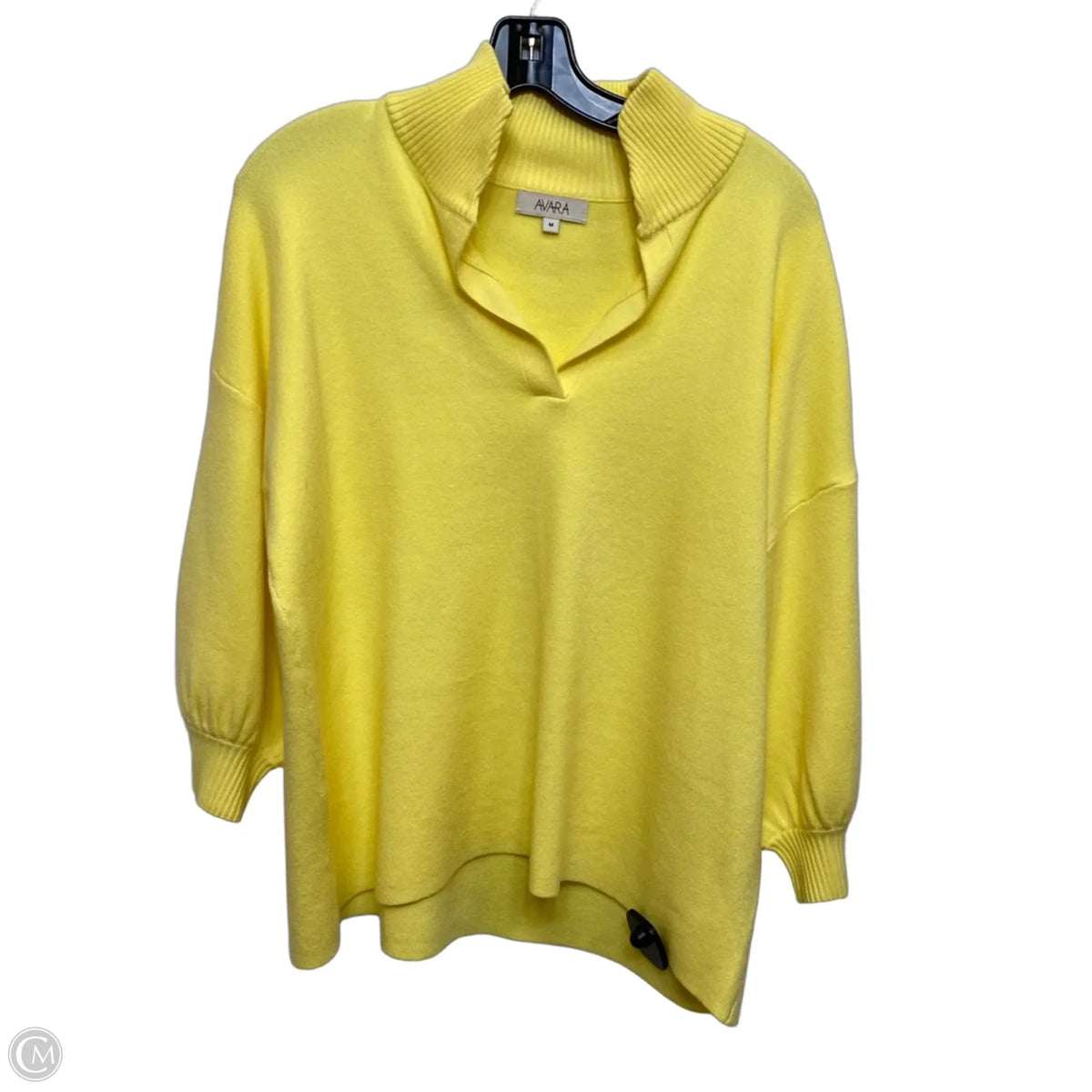 Sweatshirt Collar By Avara In Yellow, Size: M