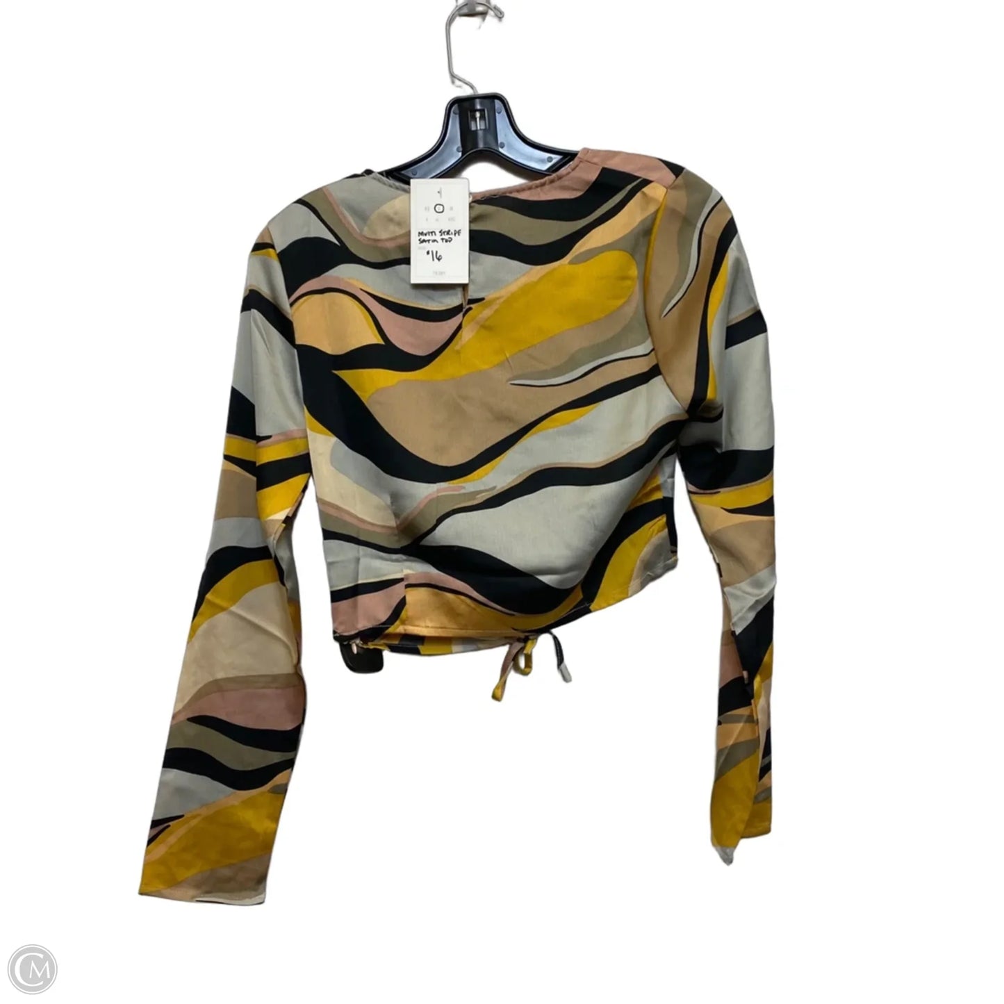 Top Long Sleeve By Hyfve In Black & Grey, Size: S