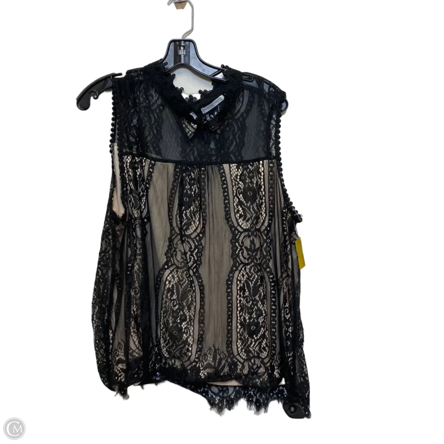 Top Sleeveless By Notations In Black, Size: 2x