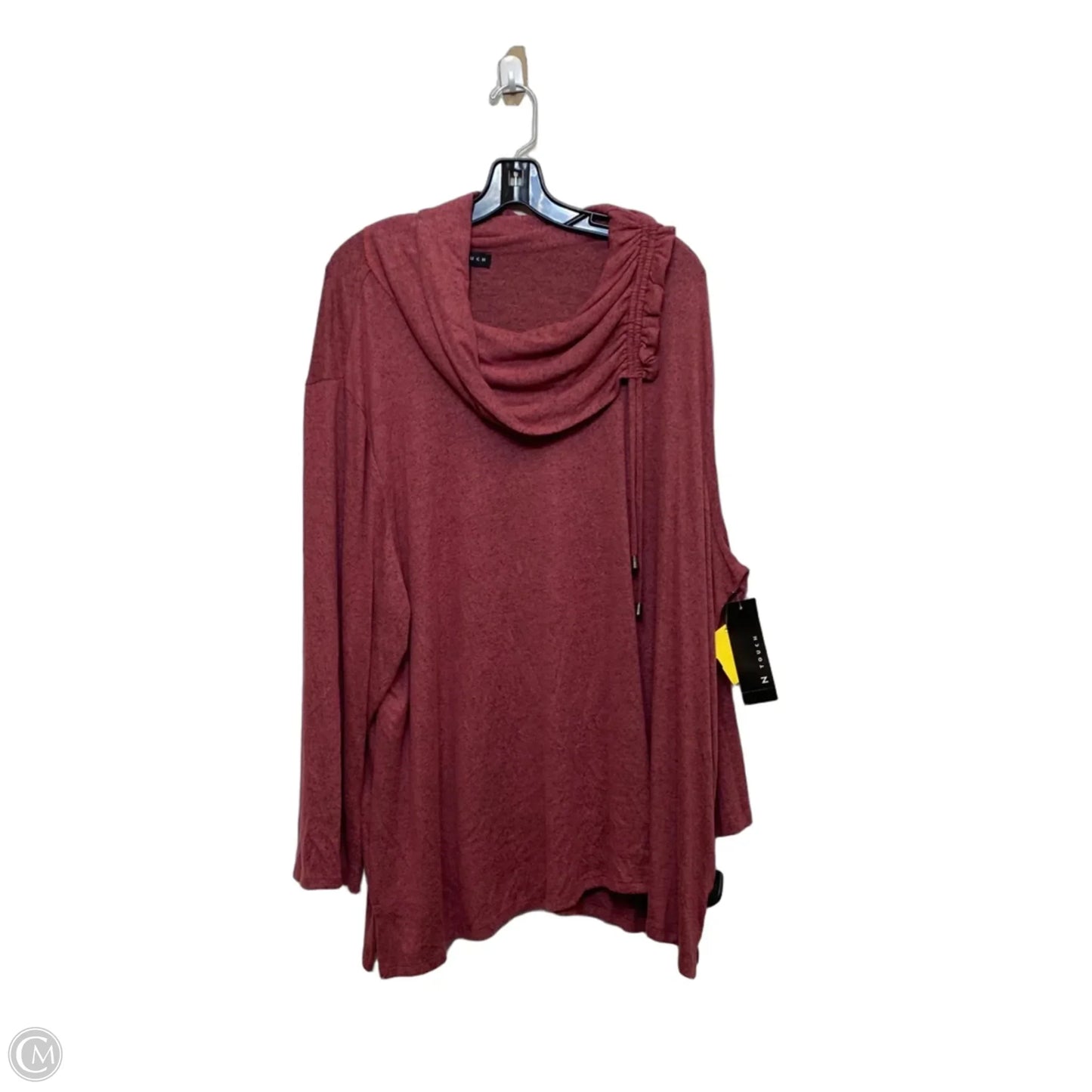 Top Long Sleeve By N Touch In Pink, Size: 3x
