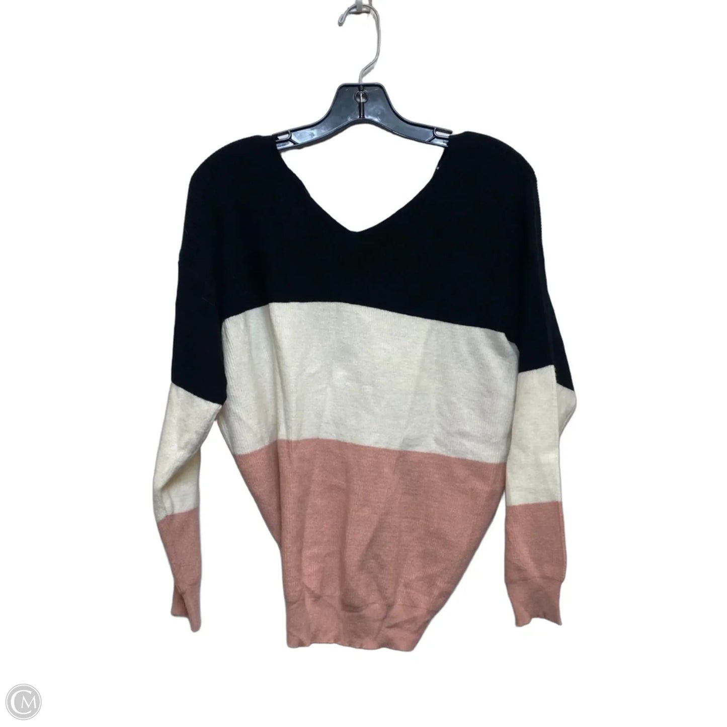 Sweater By Racheal In Pink & White, Size: L