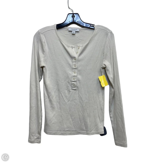 Top Long Sleeve By Ann Taylor In Cream, Size: M