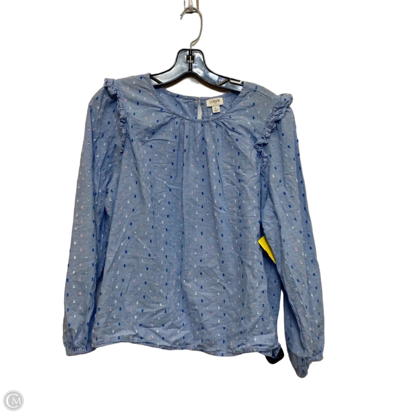 Top 3/4 Sleeve By J. Crew In Blue, Size: L