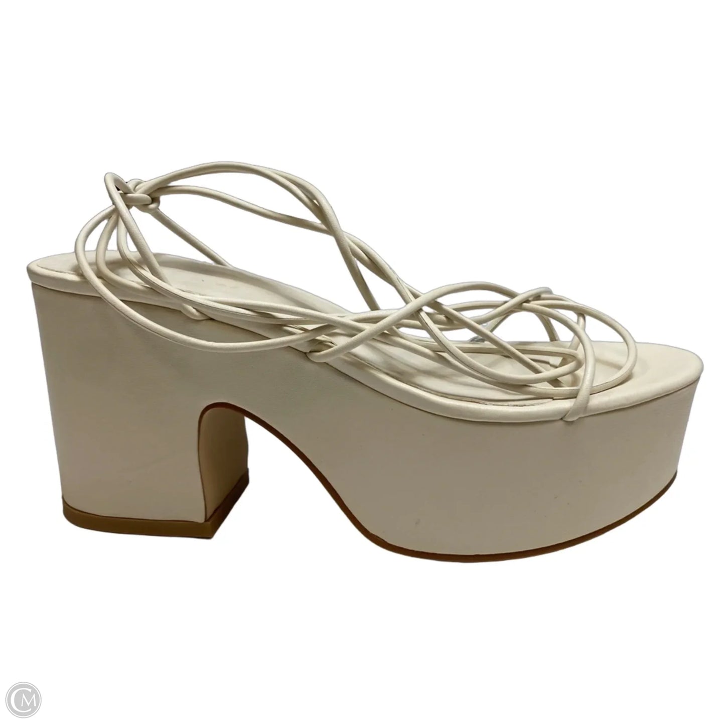 Sandals Heels Platform By Billini In Cream, Size: 7