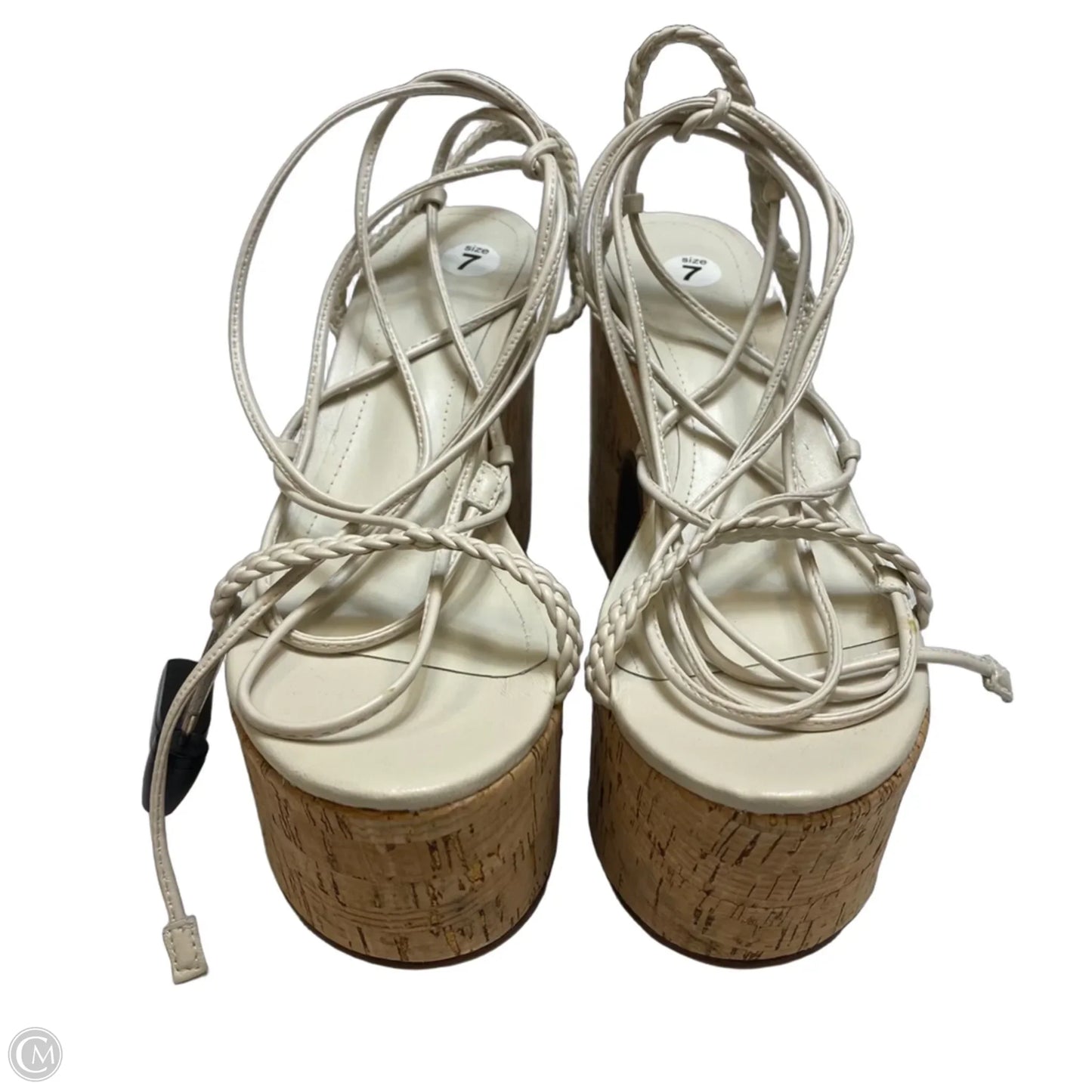 Sandals Heels Block By Schutz In Cream, Size: 7