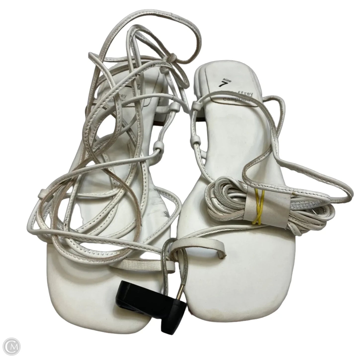 Sandals Designer By Jeffrey Campbell In White, Size: 7