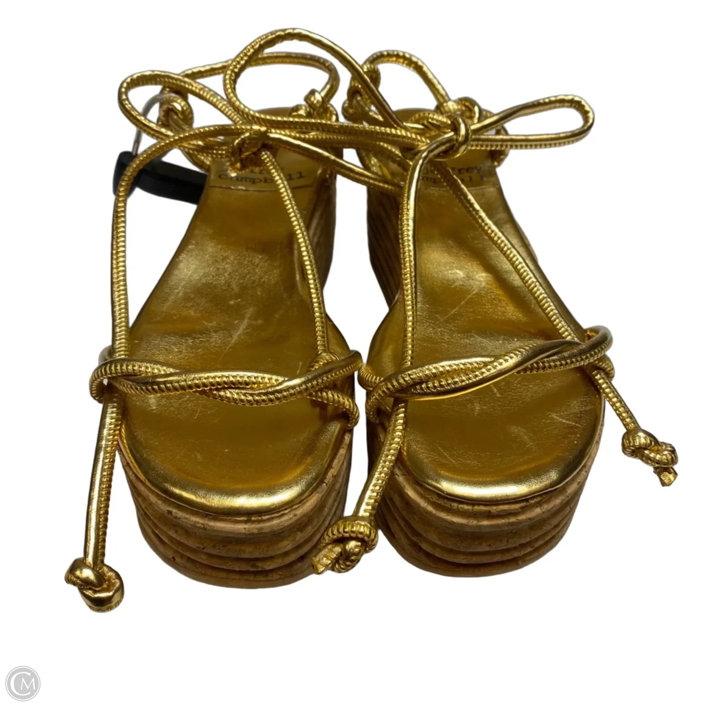 Sandals Designer By Jeffrey Campbell In Gold, Size: 7.5