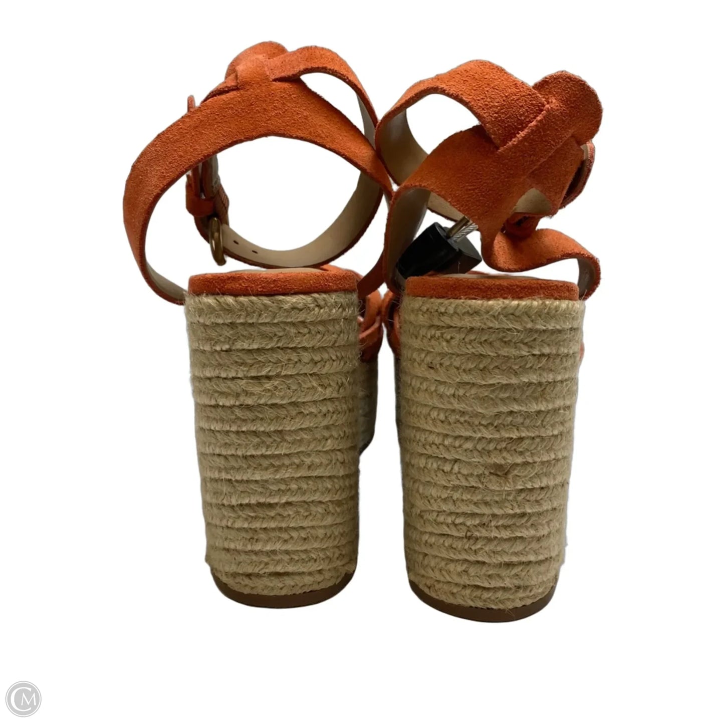 Sandals Heels Block By Marc Fisher In Orange, Size: 6.5