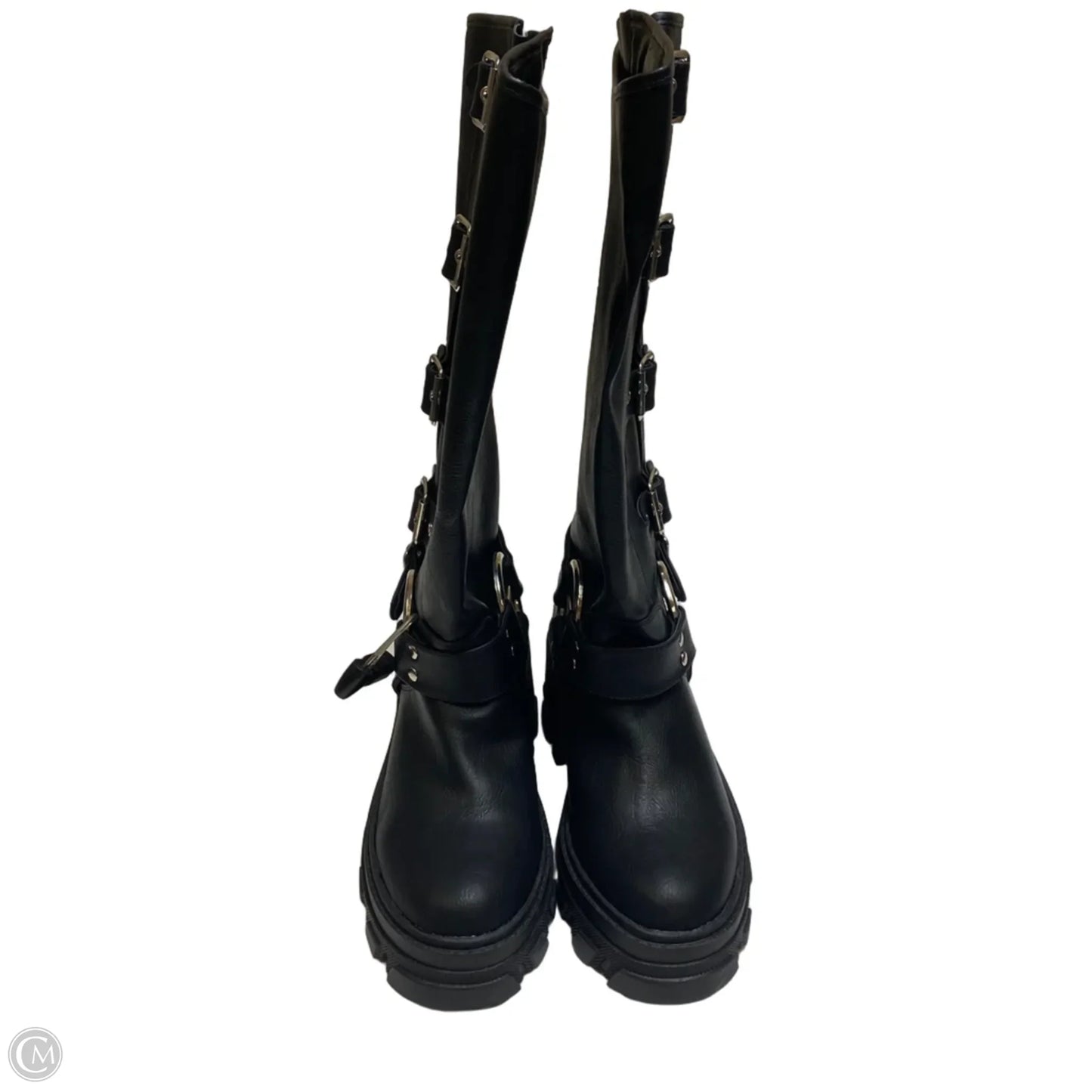 Boots Knee Flats By Fashion Nova In Black, Size: 7