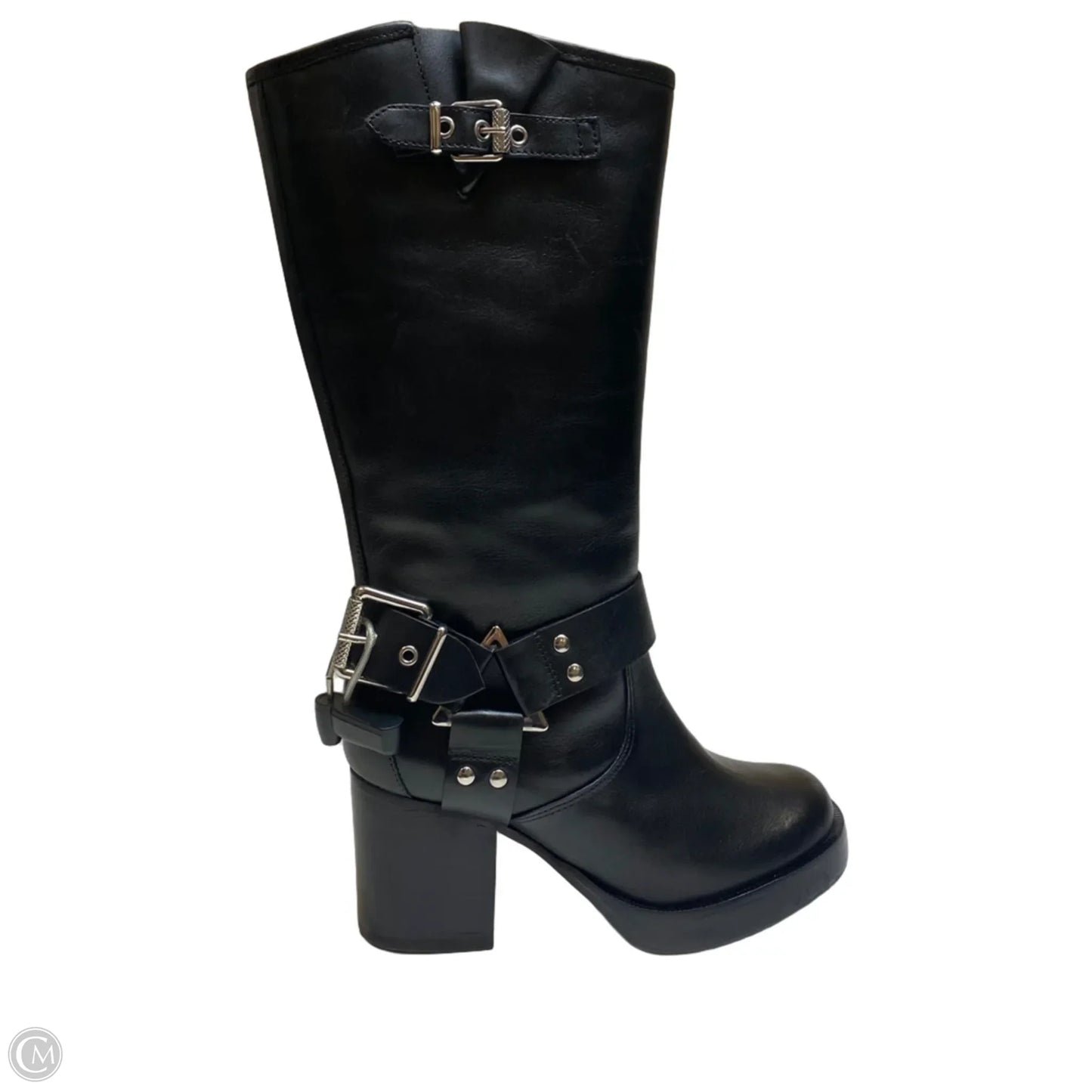 Boots Knee Heels By Schutz In Black, Size: 6.5