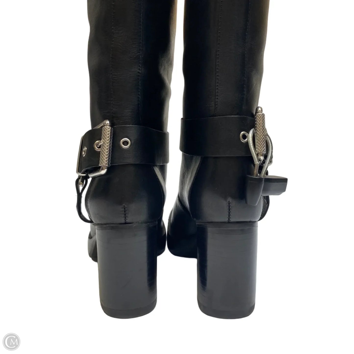 Boots Knee Heels By Schutz In Black, Size: 6.5