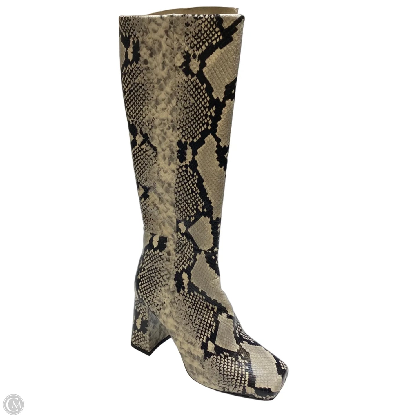 Boots Knee Heels By Zara In Snakeskin Print, Size: 6.5
