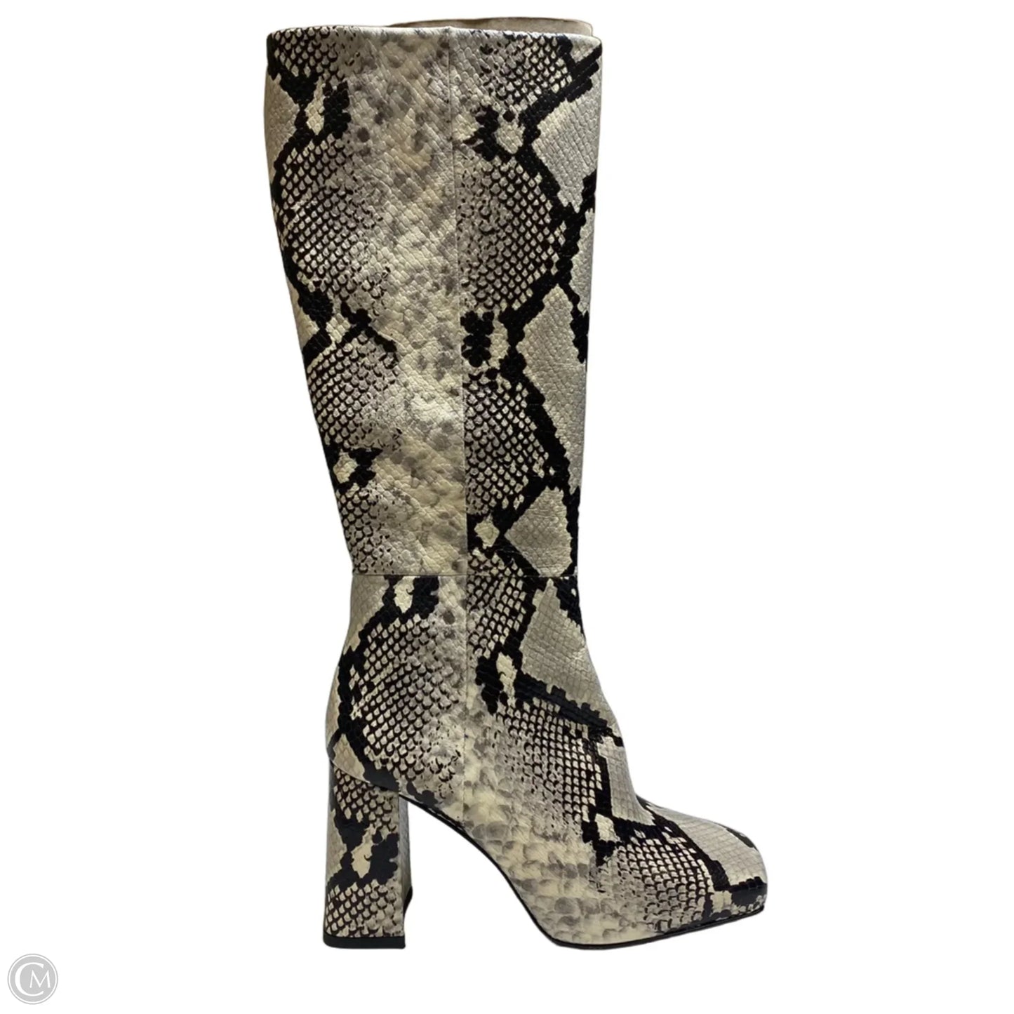 Boots Knee Heels By Zara In Snakeskin Print, Size: 6.5