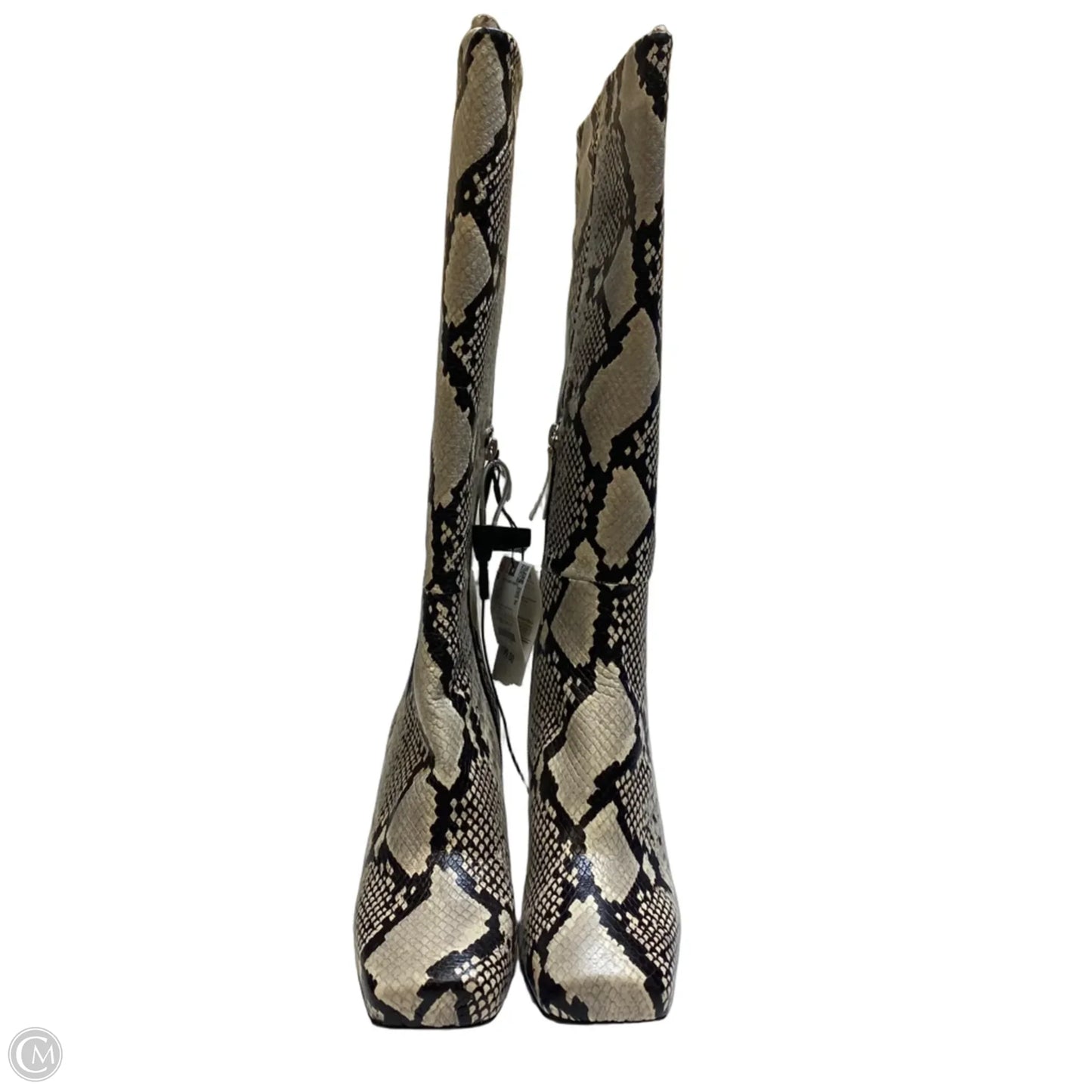 Boots Knee Heels By Zara In Snakeskin Print, Size: 6.5