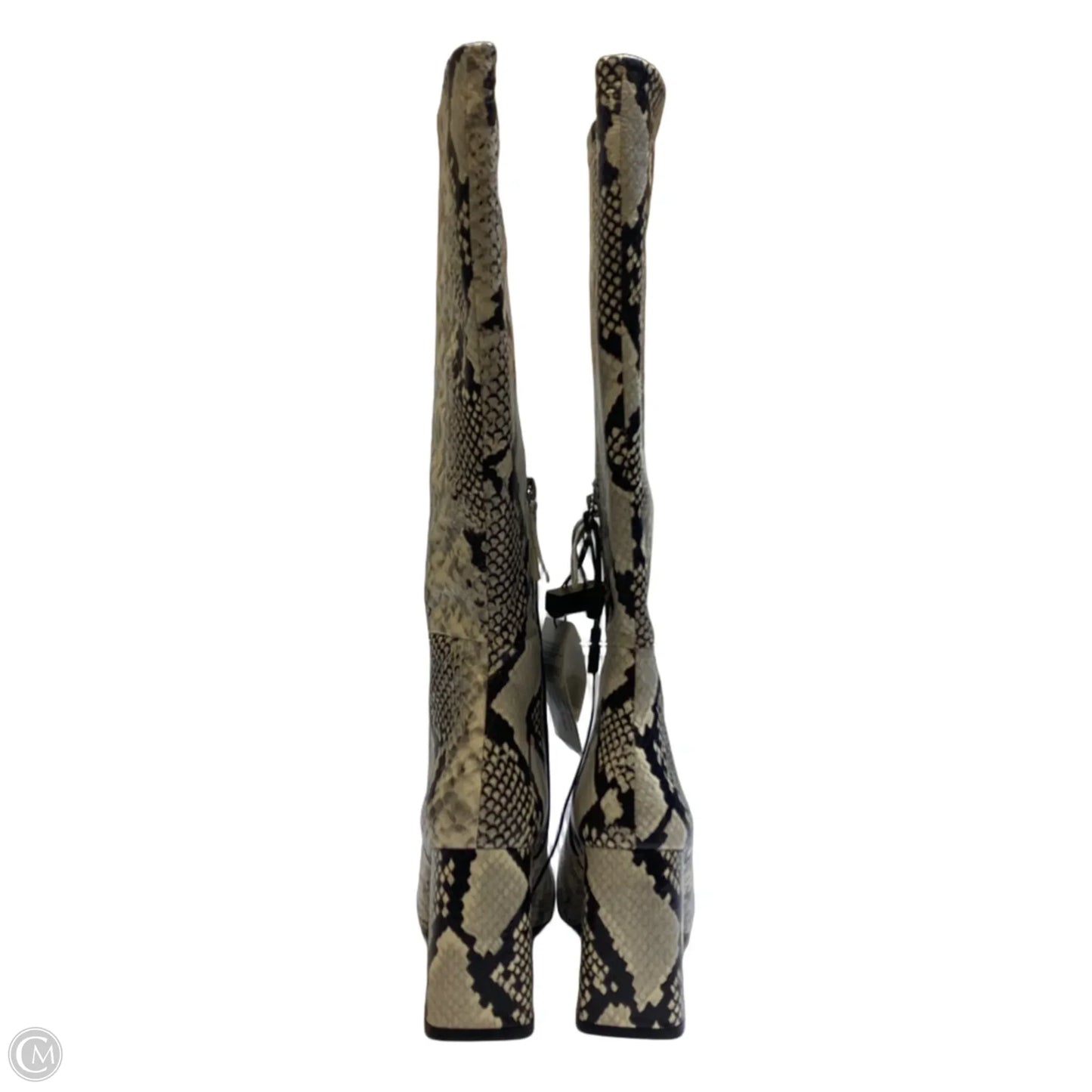 Boots Knee Heels By Zara In Snakeskin Print, Size: 6.5