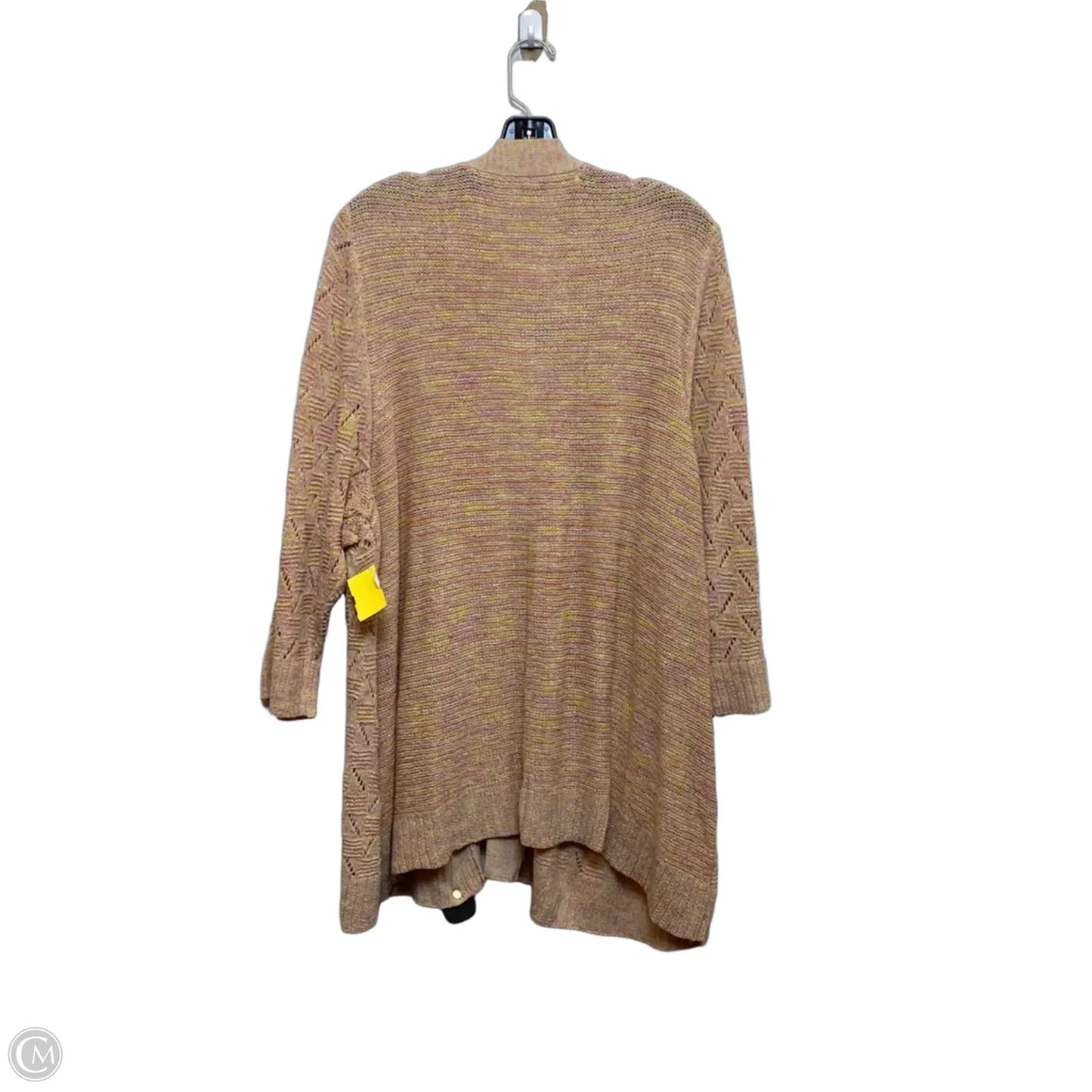 Sweater Cardigan By Cj Banks In Orange & Pink, Size: 3x