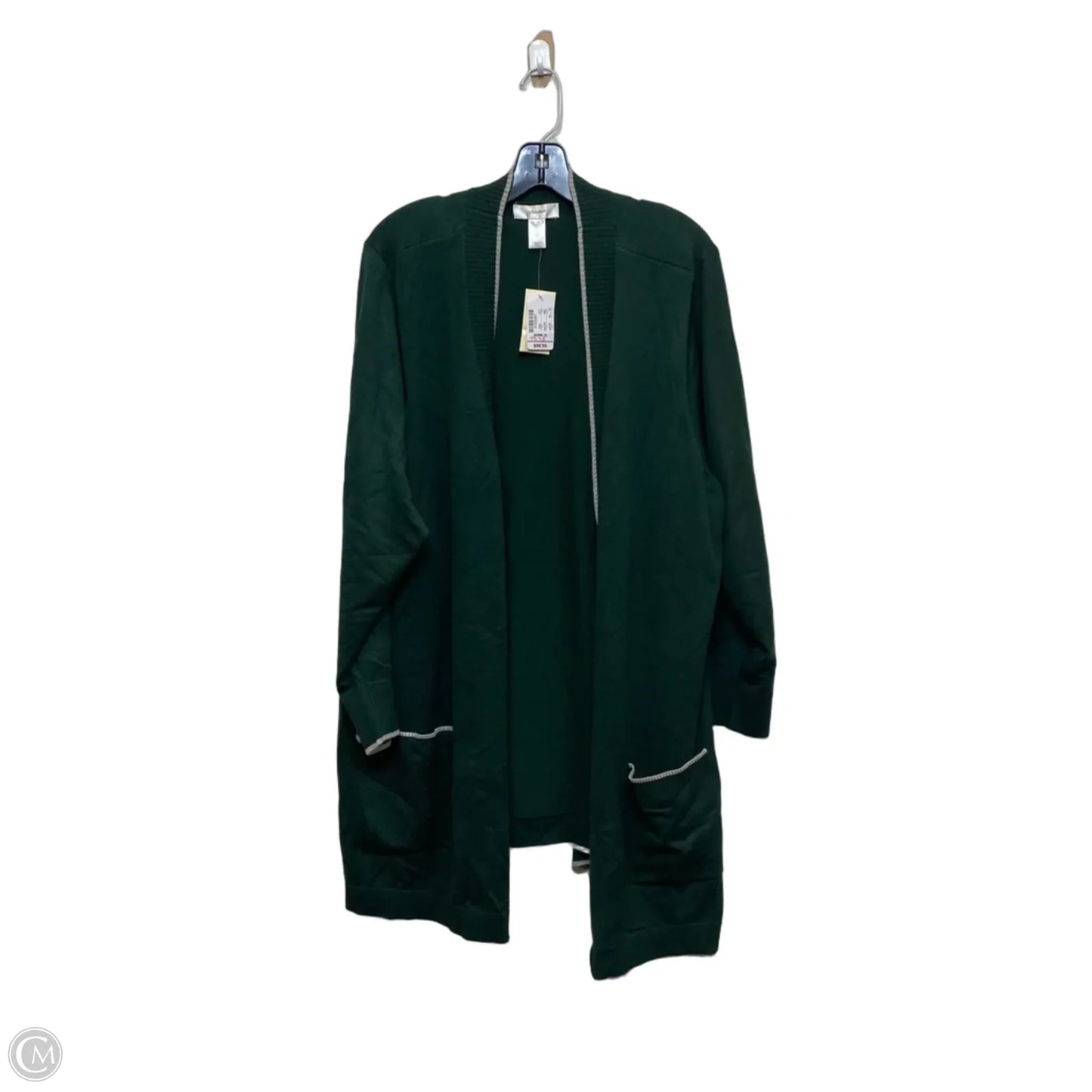Cardigan By Cj Banks In Green, Size: 3x