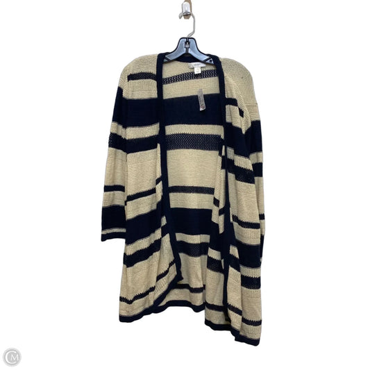 Cardigan By Cj Banks In Blue & Cream, Size: 3x