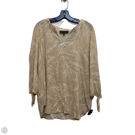 Top 3/4 Sleeve By Grand And Greene In Tan, Size: M