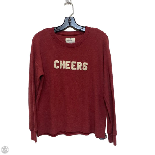 Top Long Sleeve By American Eagle In Red, Size: M