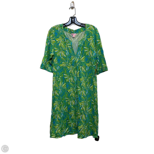 Dress Designer By Lilly Pulitzer In Blue & Green, Size: Xl