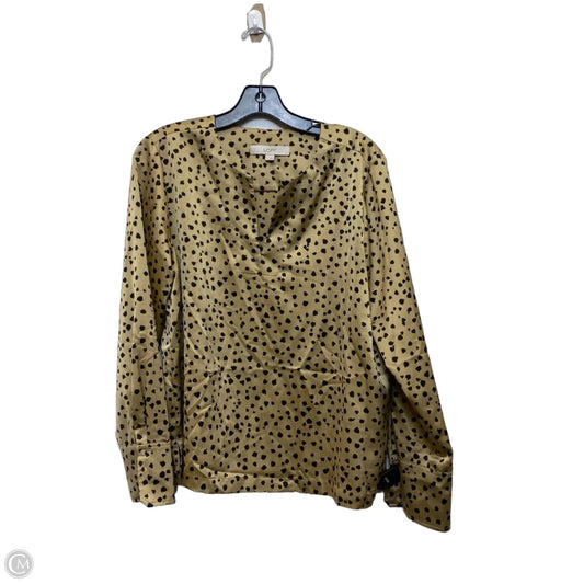 Top Long Sleeve By Loft In Gold, Size: M