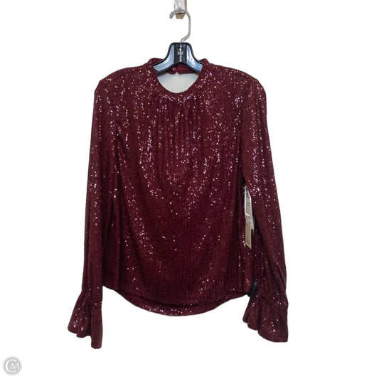 Top Long Sleeve By Cece In Red, Size: M