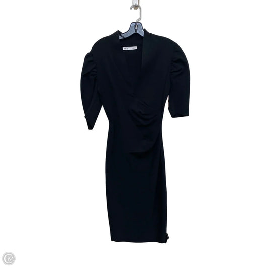 Dress Casual Midi By Zara In Black, Size: M