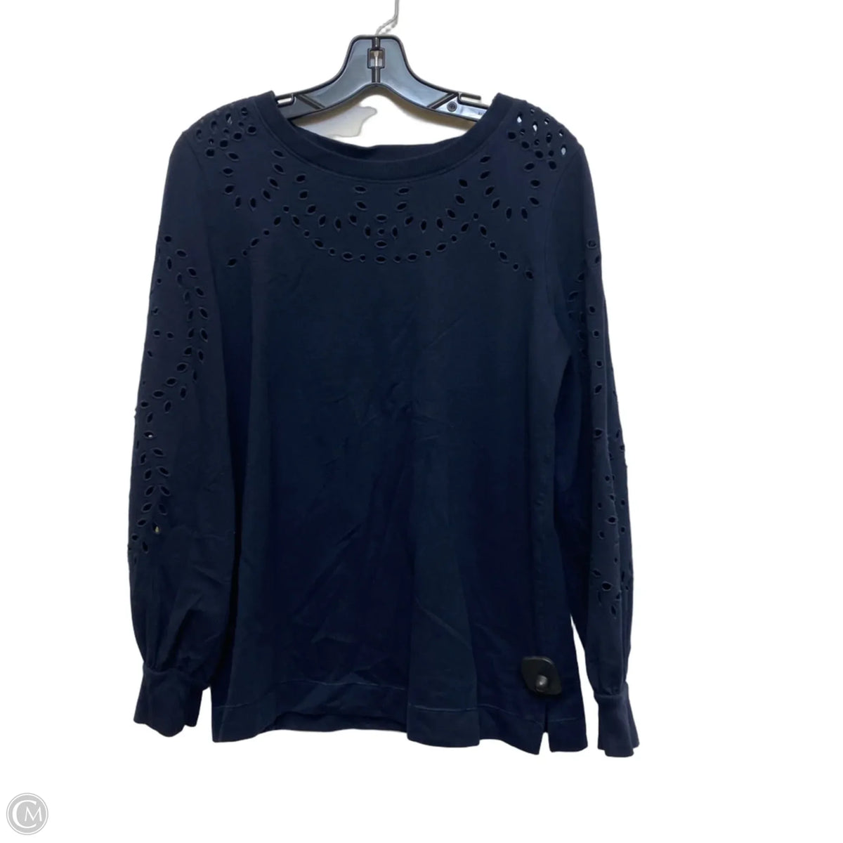 Top Long Sleeve By Chicos In Navy, Size: M