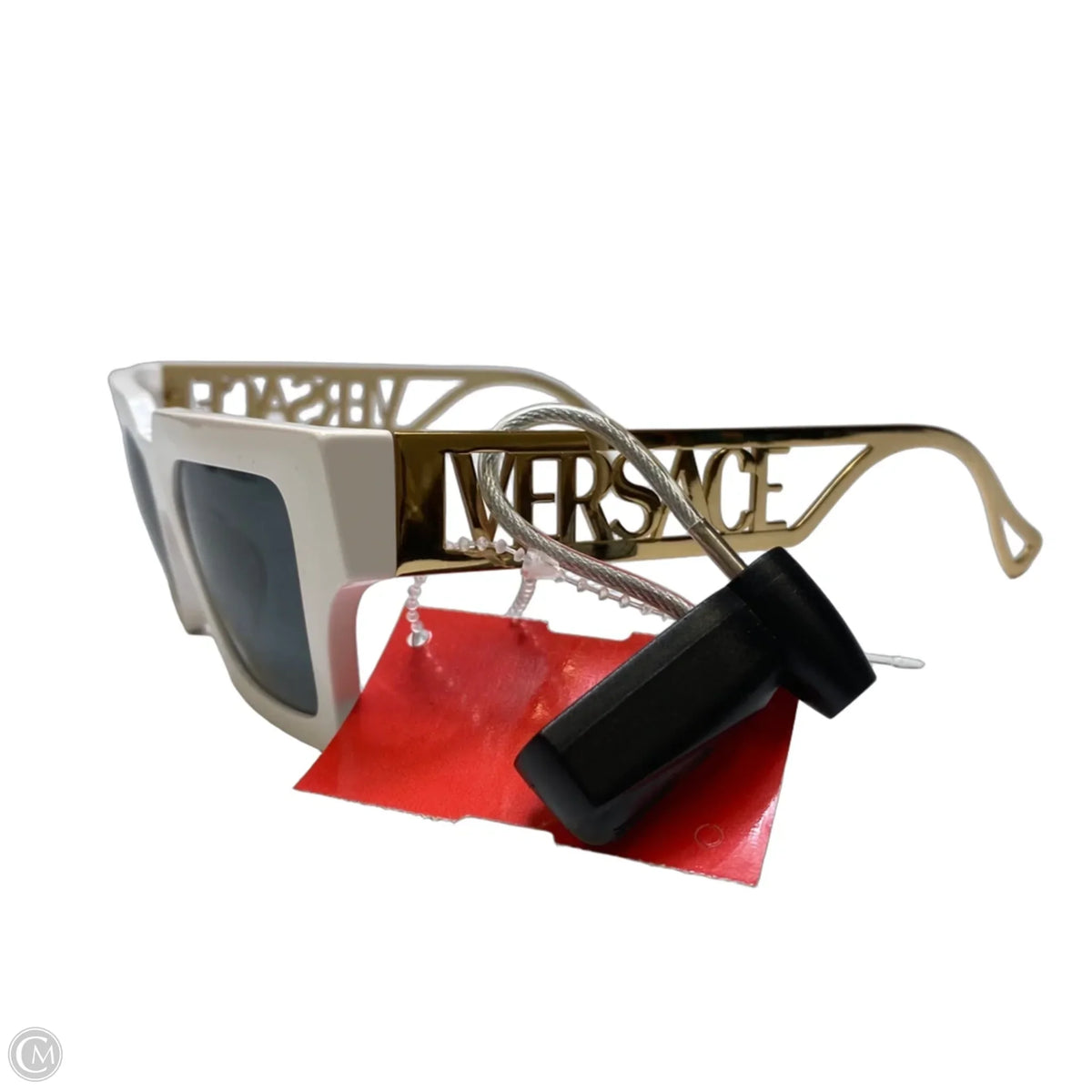 Sunglasses Luxury Designer By Versace, Size: