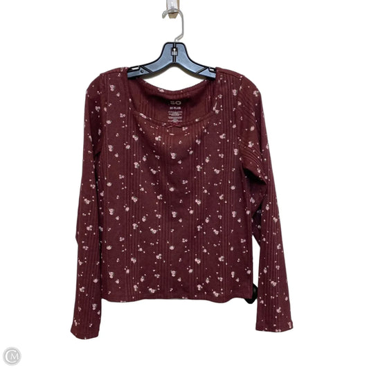 Top Long Sleeve By So In Red, Size: 2x