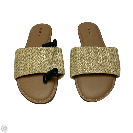 Sandals Flats By Torrid In Tan, Size: 10