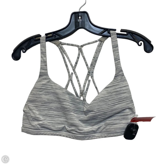 Athletic Bra Designer By Lululemon In Grey, Size: L