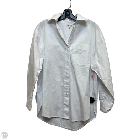 Top Long Sleeve By Madewell In White, Size: Xs