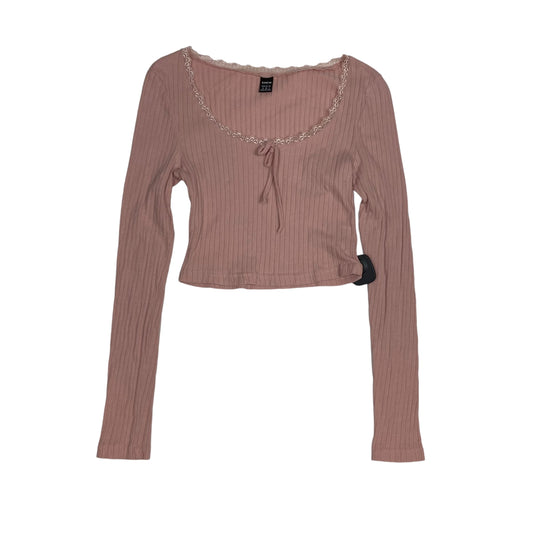 Top Long Sleeve By Shein In Pink, Size: M